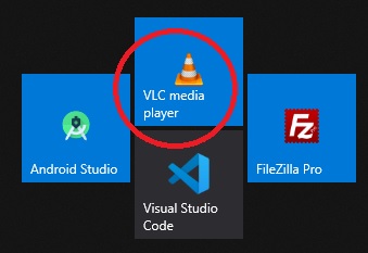 Open vlc player