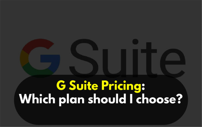 G Suite Which plan should I choose
