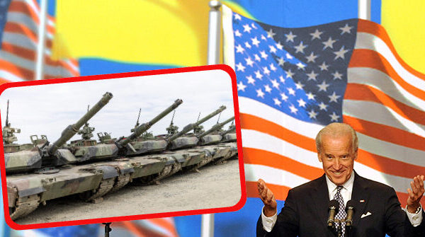 joe biden ukraine flag weapons tanks getty 640x335